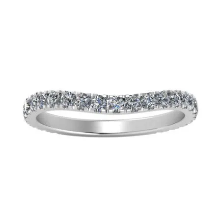 Elowen Curved Trendy Lab Diamond Wedding Ring