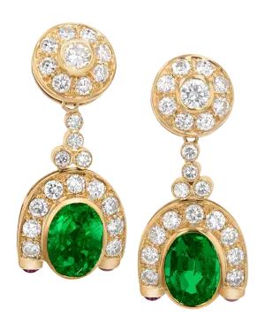 Emerald Drop Earrings, 6.00 Carats