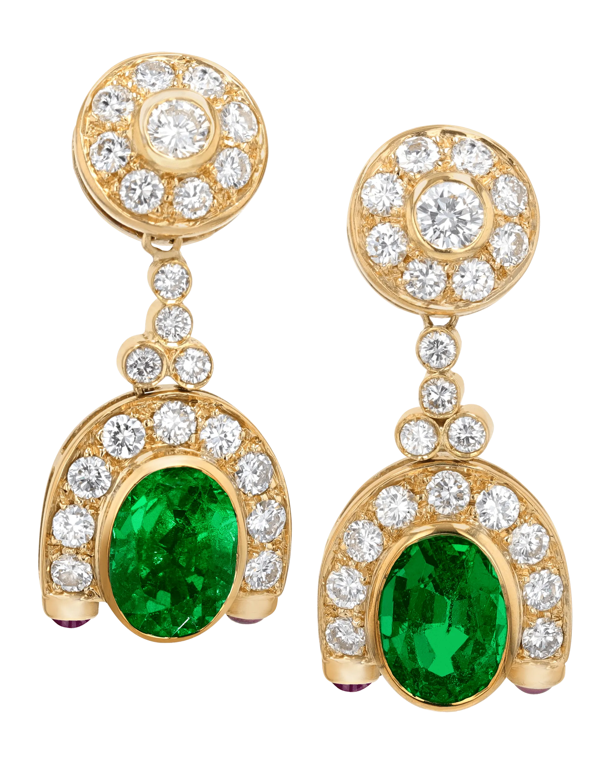 Emerald Drop Earrings, 6.00 Carats