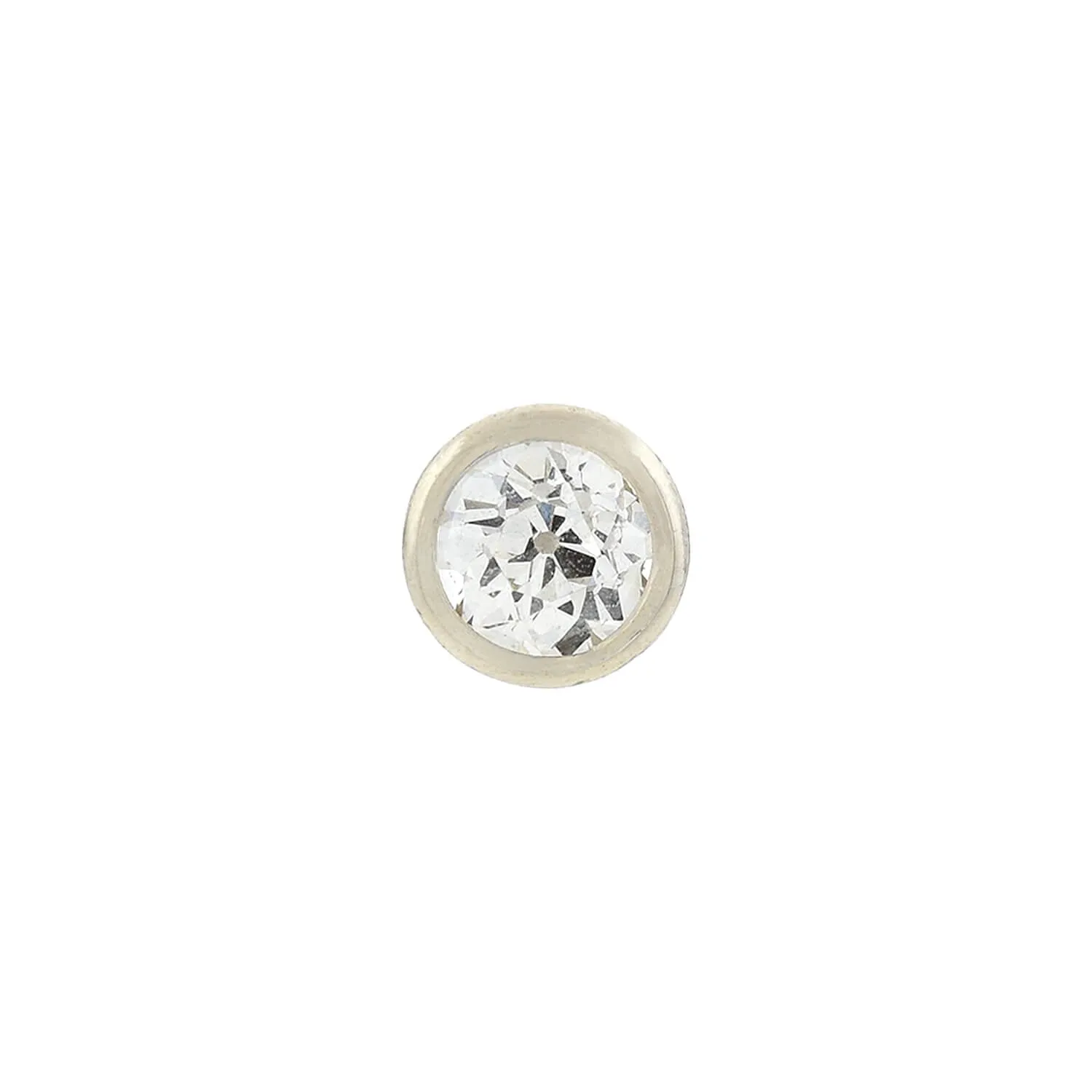 Estate Platinum/14kt   Diamond Stud Earrings 0.85ctw