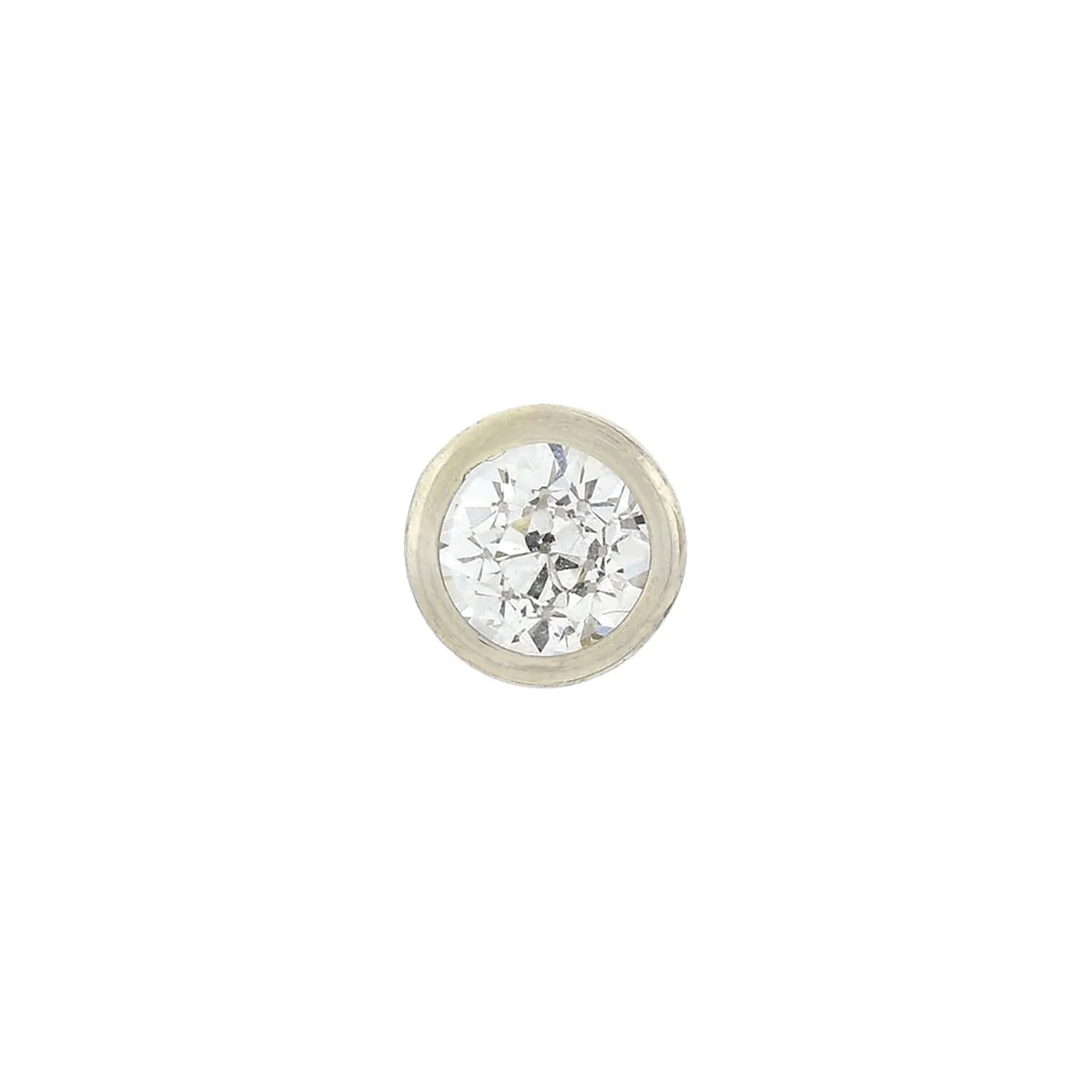 Estate Platinum/14kt   Diamond Stud Earrings 0.85ctw