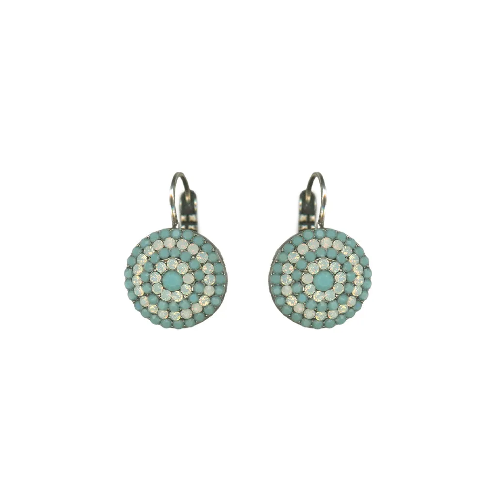 Extra Luxurious Pavé Leverback Earrings in "Aegean Coast" *Custom*