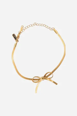 Farrah B Cravat Bow Bracelet Gold