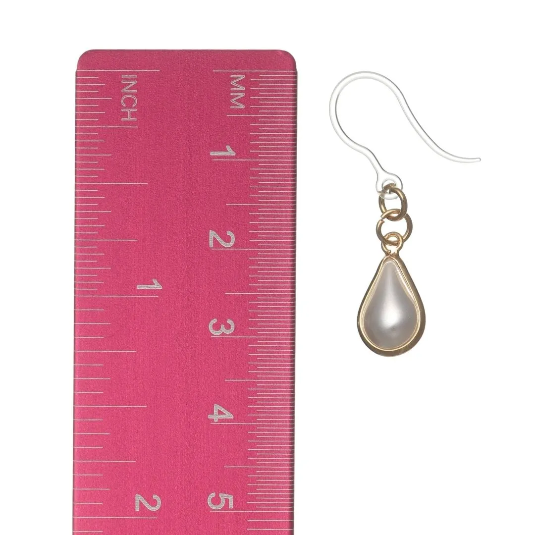 Faux Pearl Drop Dangles Hypoallergenic Earrings for Sensitive Ears Made with Plastic Posts