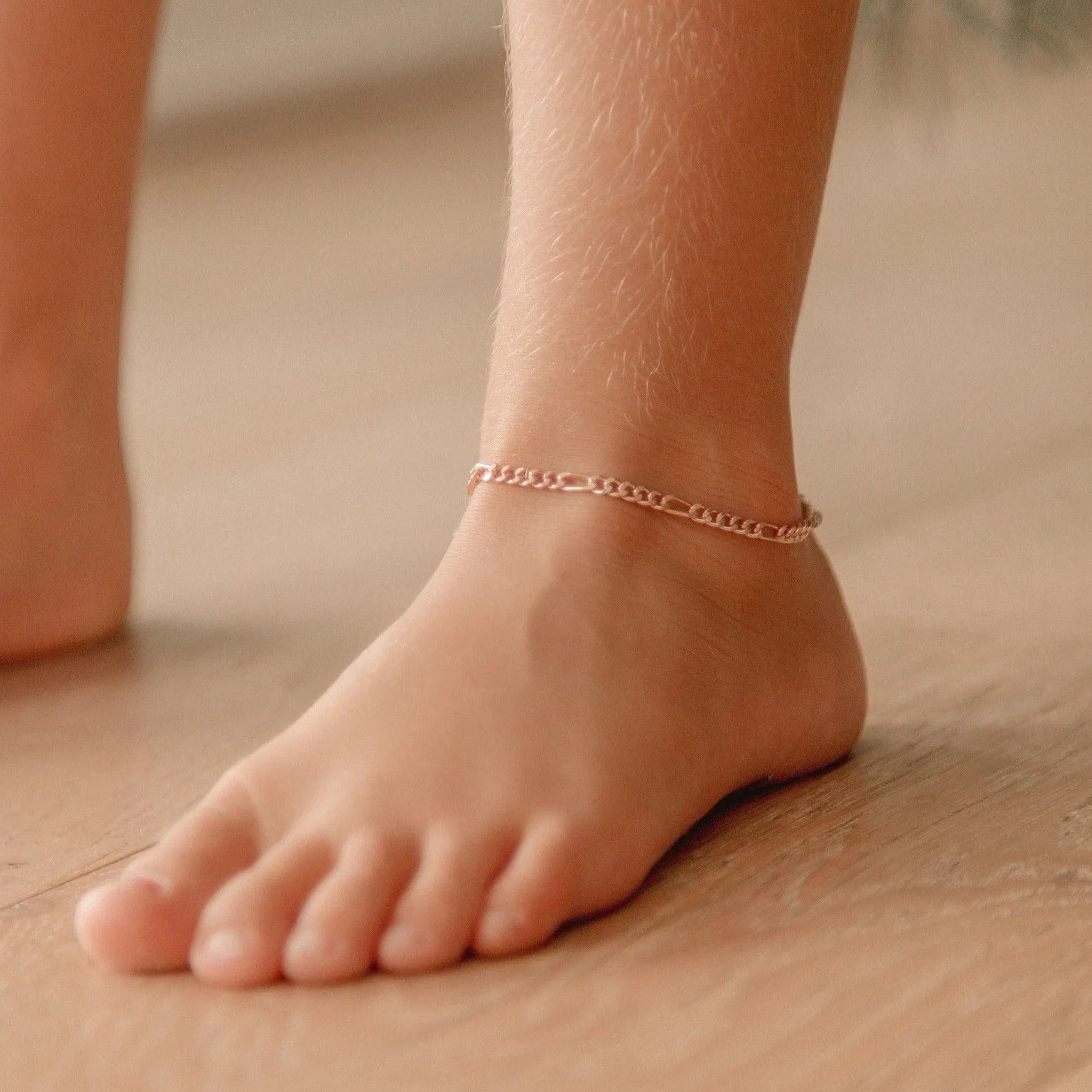 Figaro Anklet - Rose Gold