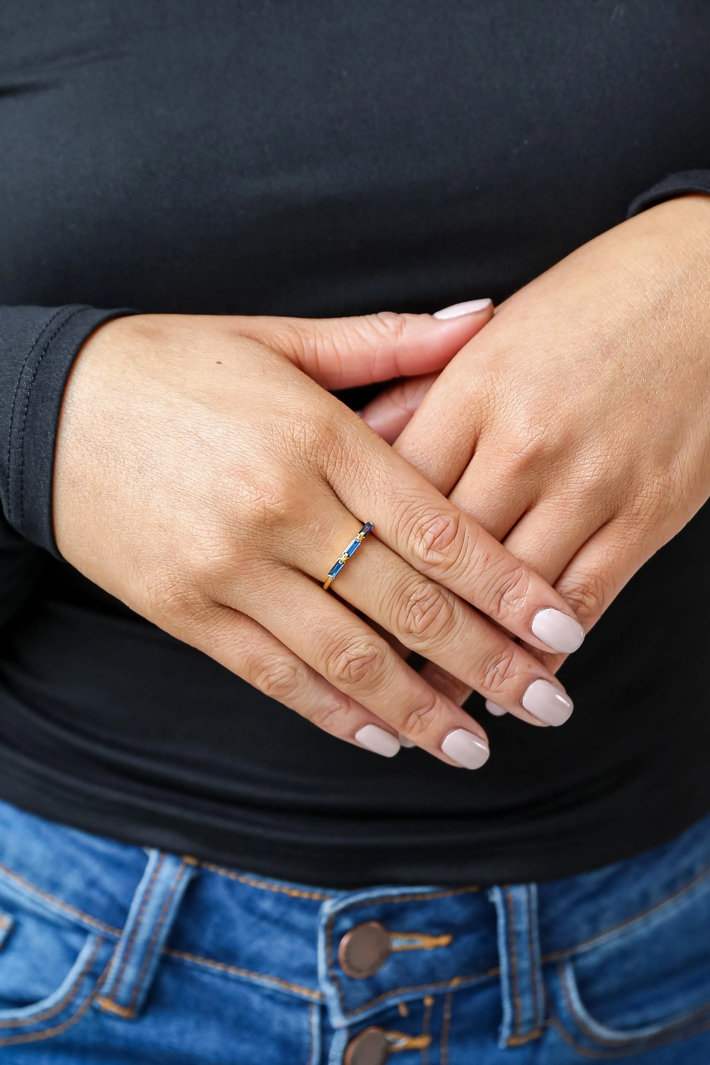 FINAL SALE - Eloise Navy Gemstone Ring