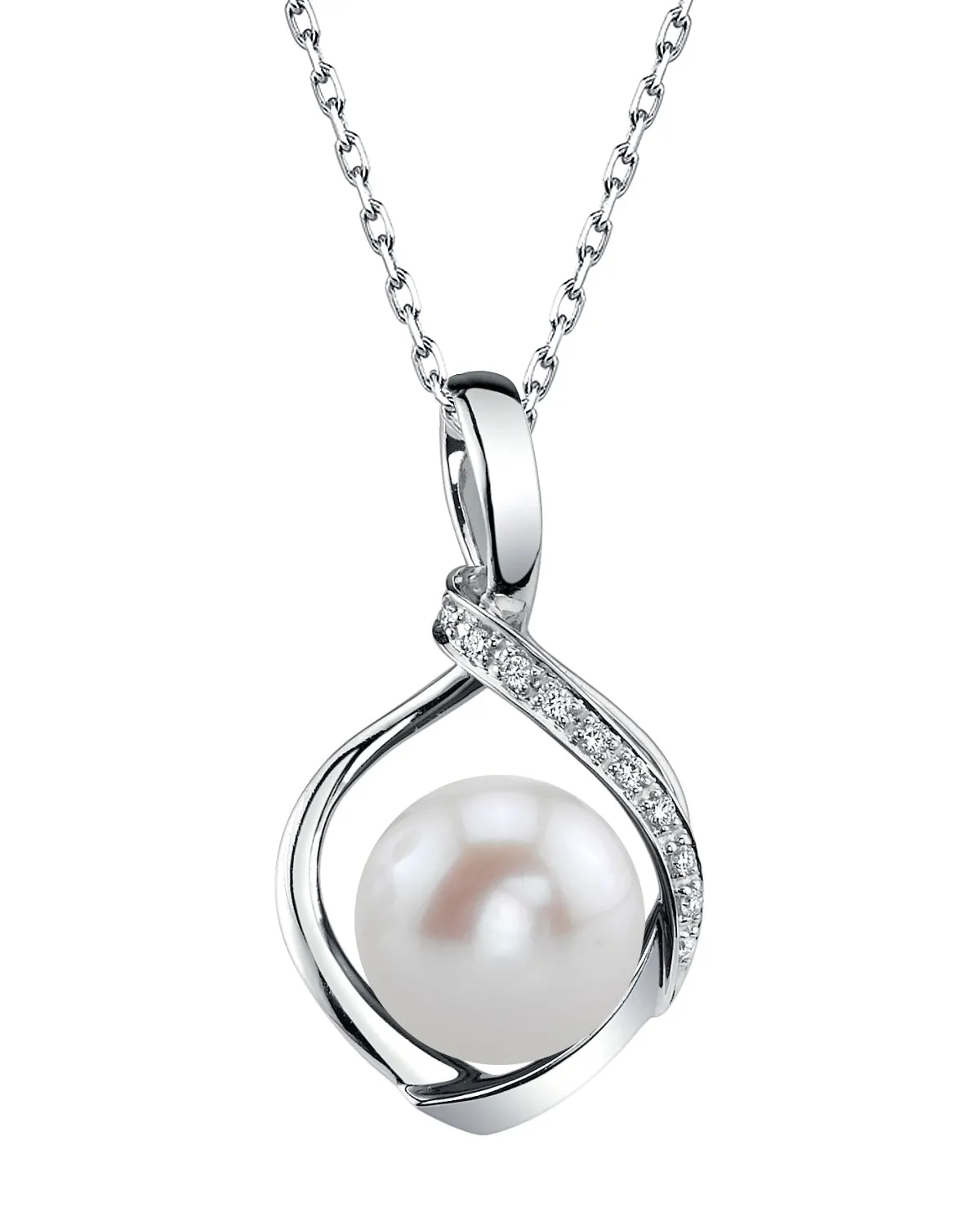 Freshwater Pearl & Diamond Emani Pendant