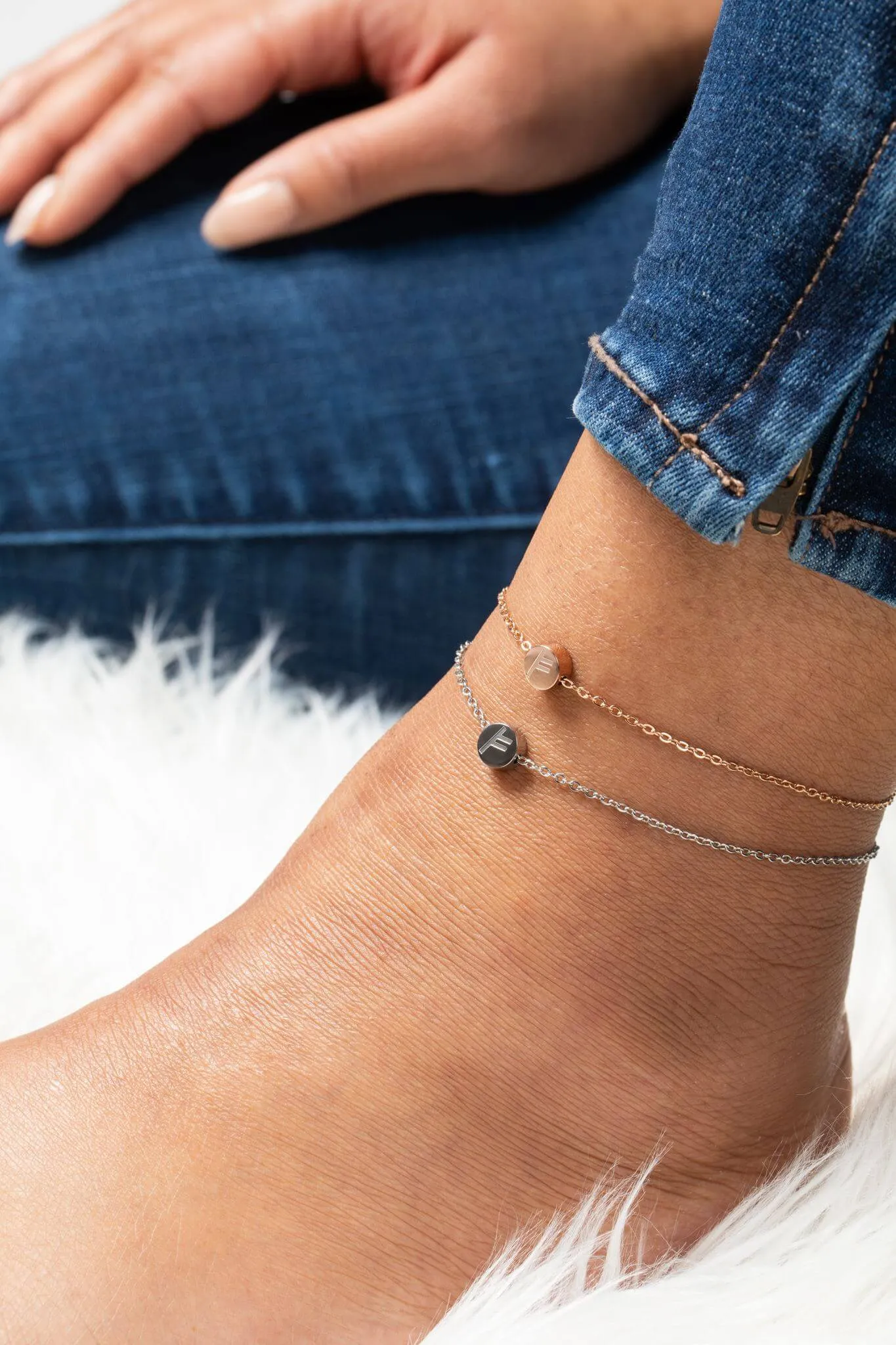 Freya Fehu Rune Anklet