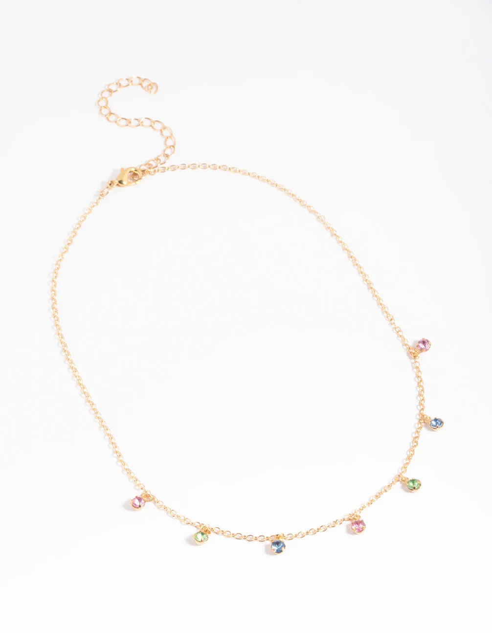 Gold Dainty Droplet Necklace