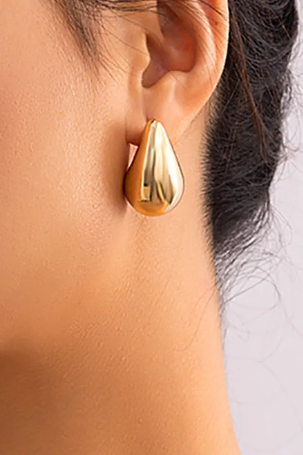 Gold Dipped Tear Drop Earrings