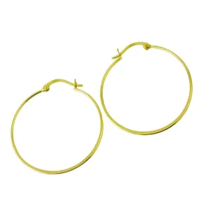 Gold-Dipped Whisper Thin Hoop Earrings