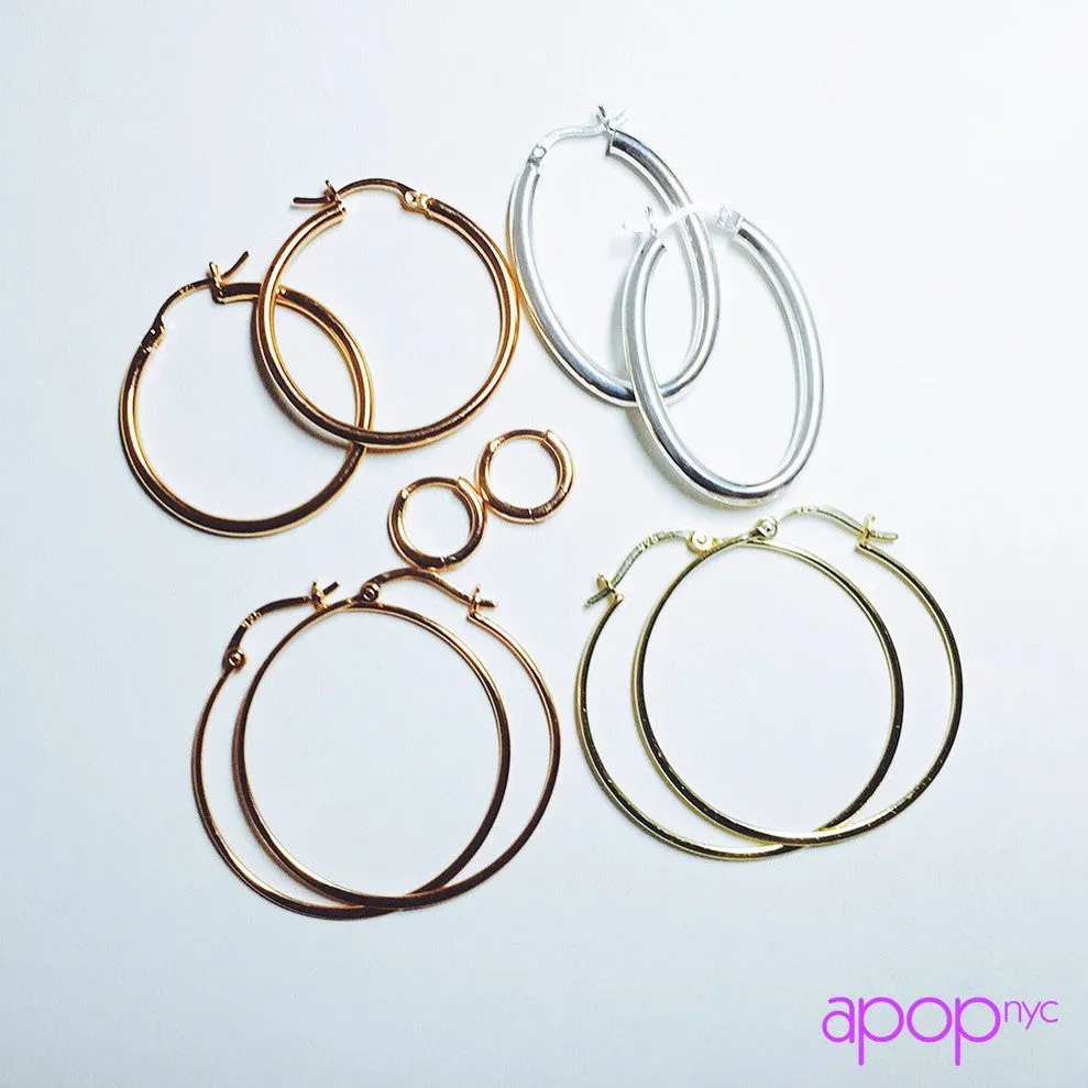 Gold-Dipped Whisper Thin Hoop Earrings