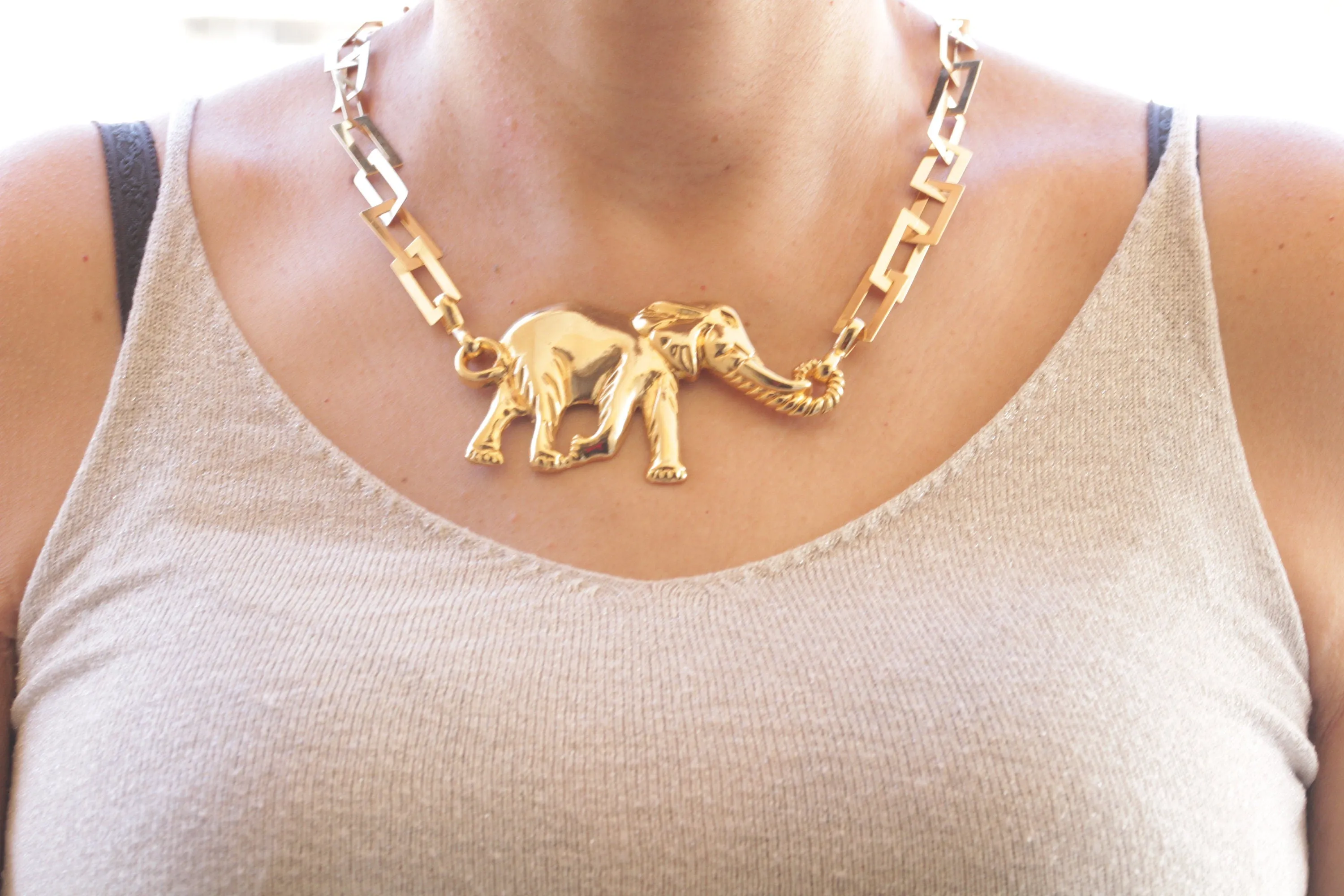 GOLD ELEPHANT NECKLACE