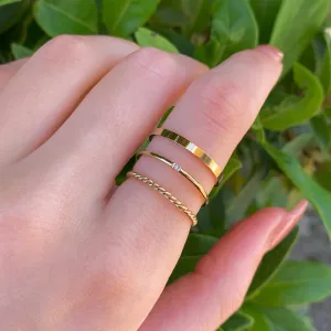 Gold Multi Stacker Ring Set