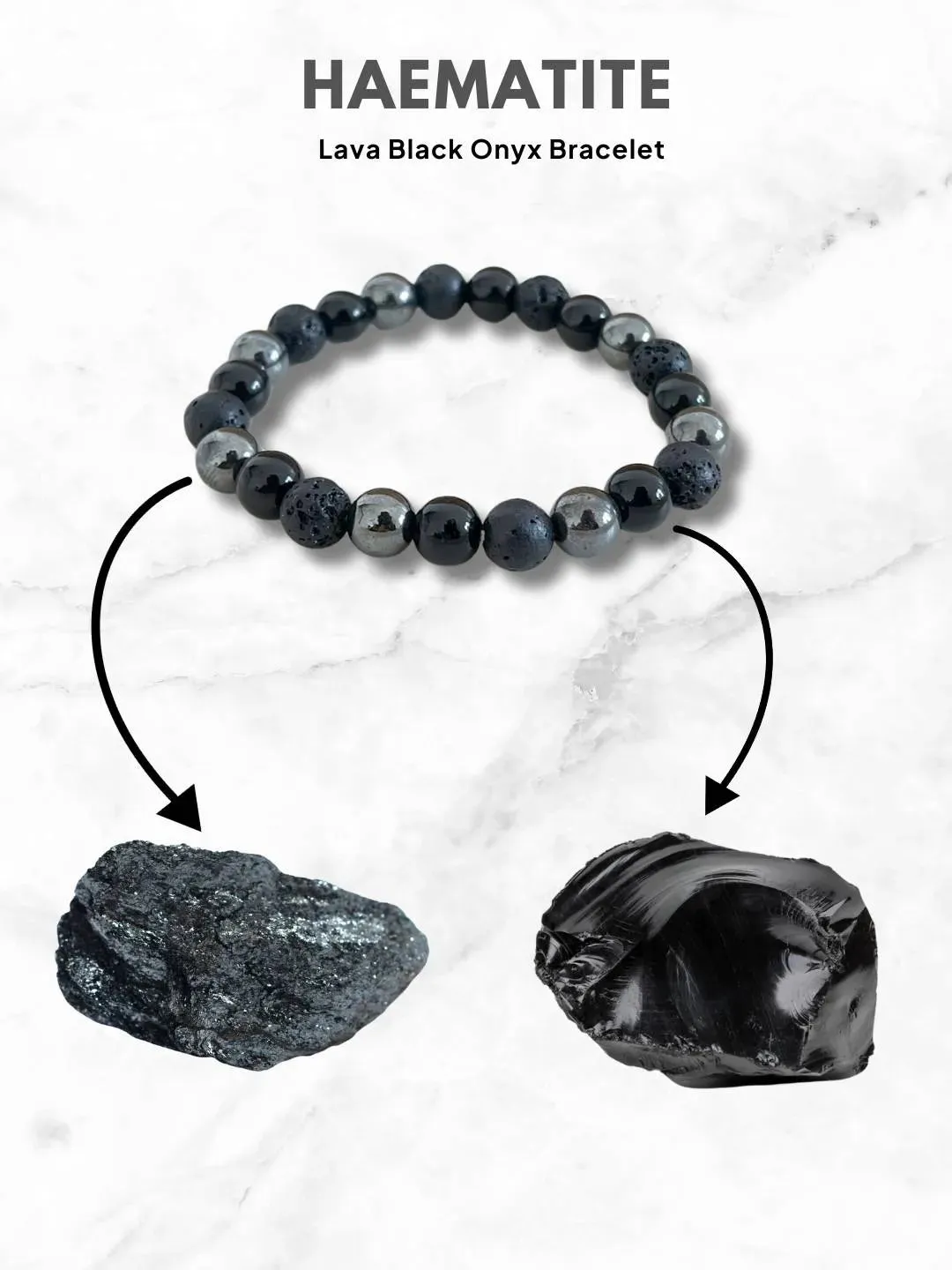 Haematite Lava Black Onyx Bracelet