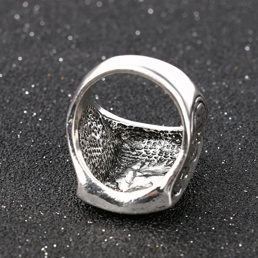 Hot Vintage Jewelry Big Antique Rings For Men Plating Silver And Gold Luxury Fantastic Gift