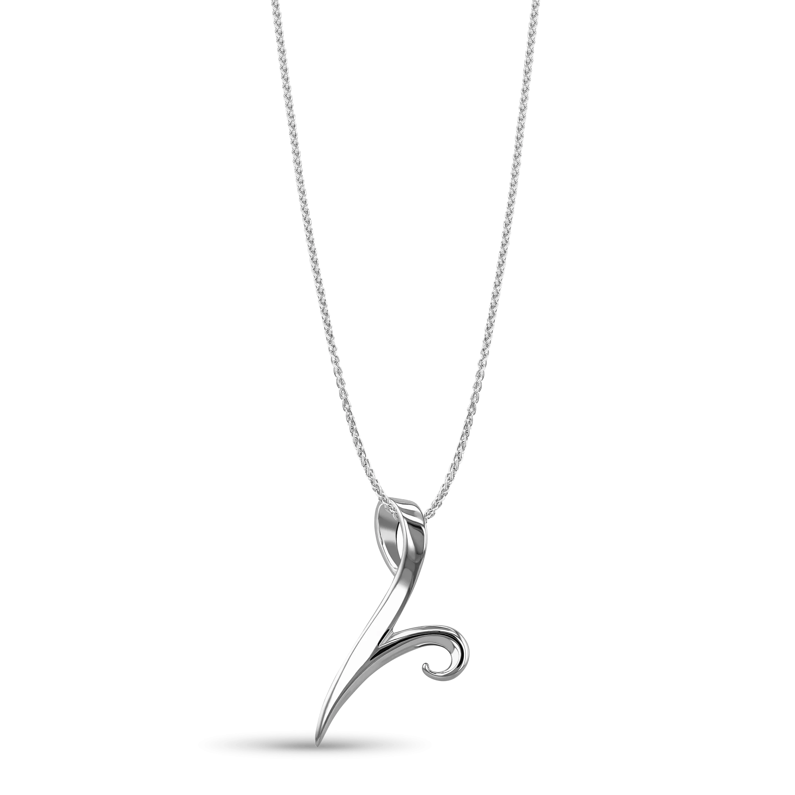 Initial V Love Letter Pendant