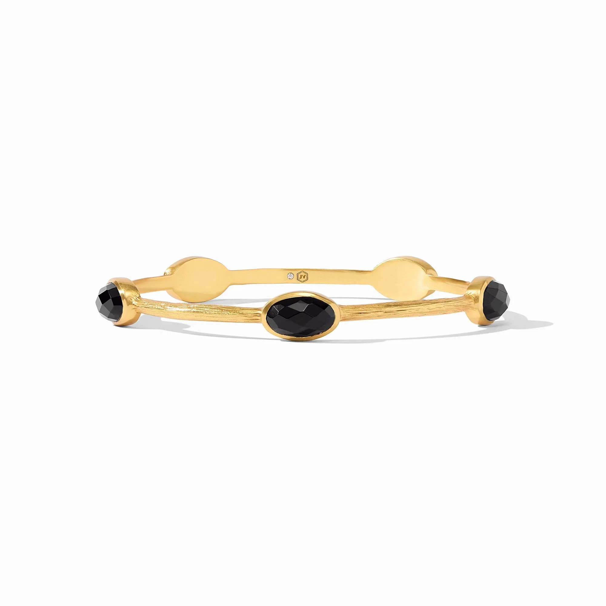 Ivy Stone Bangle Obsidian Black (Medium)