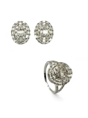 JANE OVAL EARRINGS AND RING SET