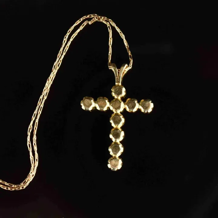 Jesus Cross Christian Religious Pendant - 14k Gold Vermeil Pendants