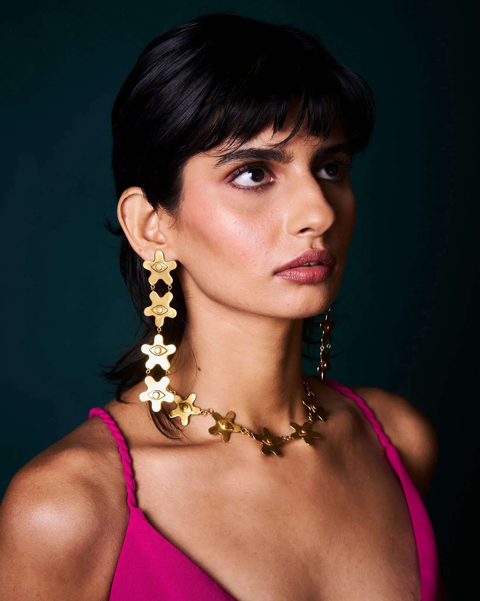 Kamal Aankhen Jewellery Set - Earrings   Necklace