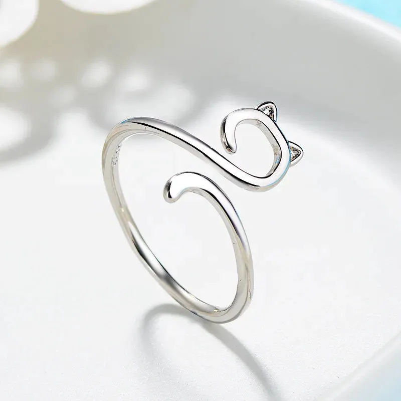 Korean Style Minimalist Geometric Rings for Women Cross Irregular Adjustable Simple Finger Ring Hip Hop Punk Open Ring Jewelry