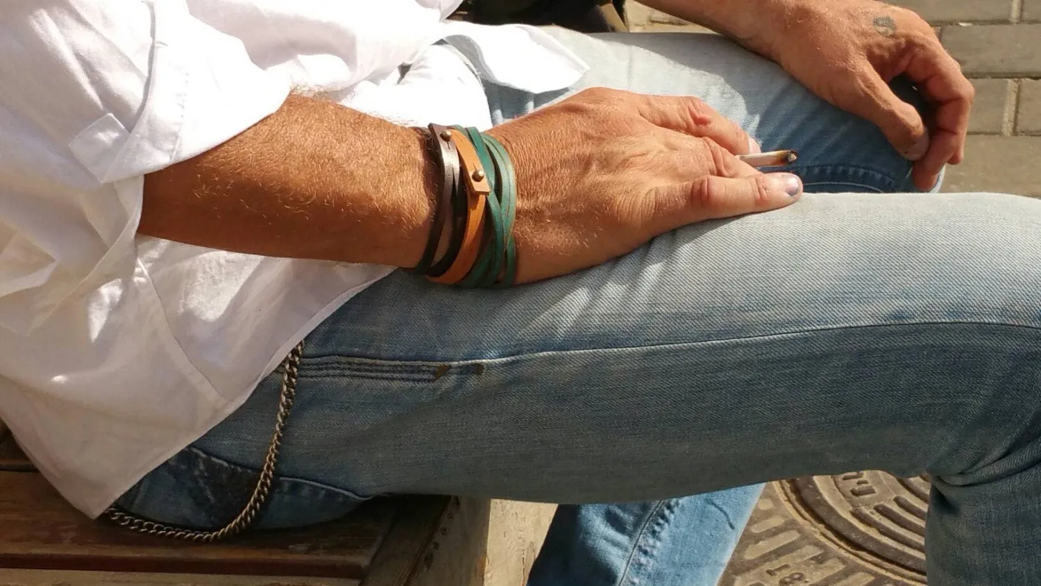 Leather Wrap Bracelet - Teal Color - Mens Gift - Friendship Jewelry - Ishaor