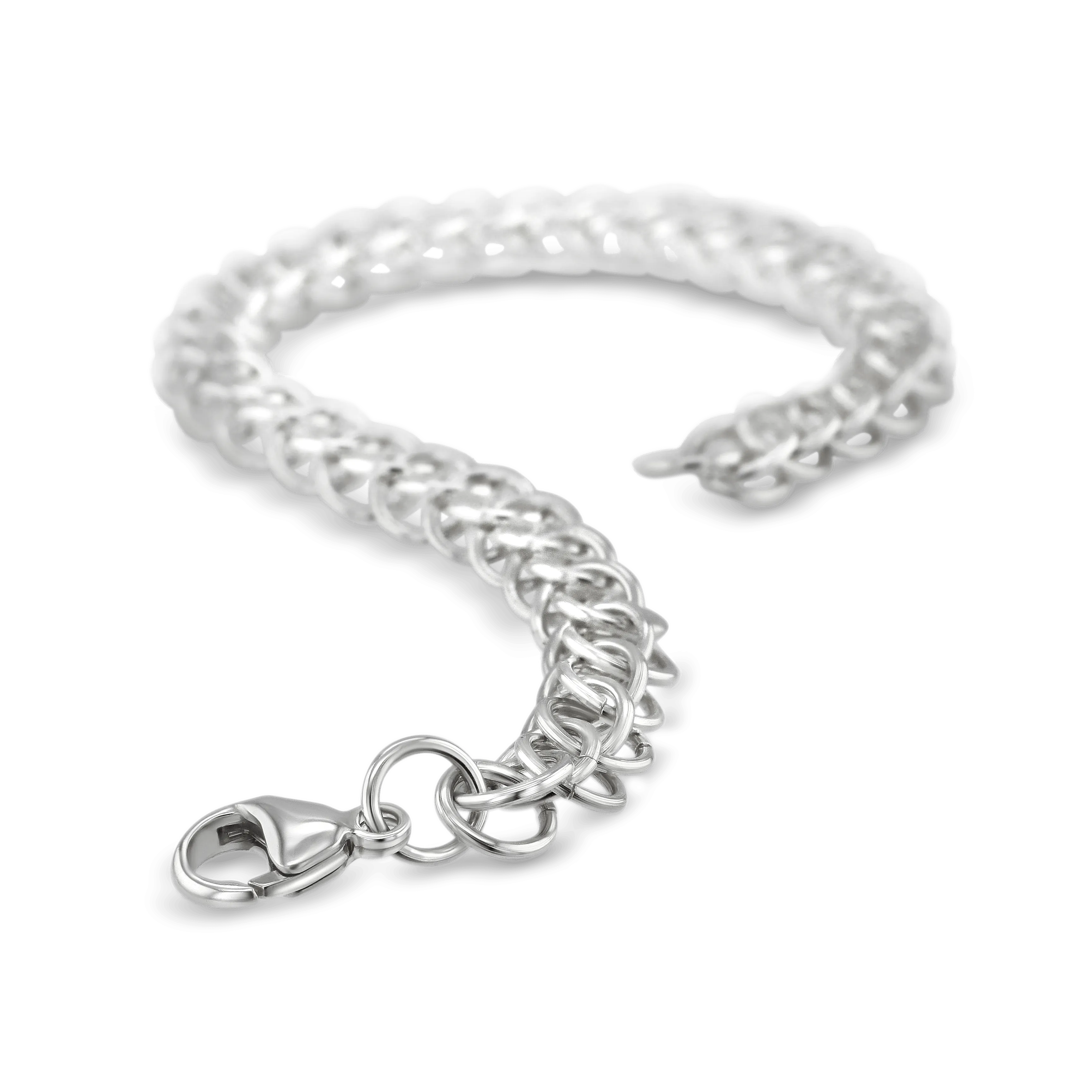 Lockdown II Silver Alligator Bracelet