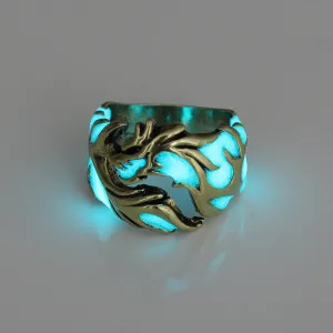 Luminous glow in the dark Dragon Rings for Men or Women