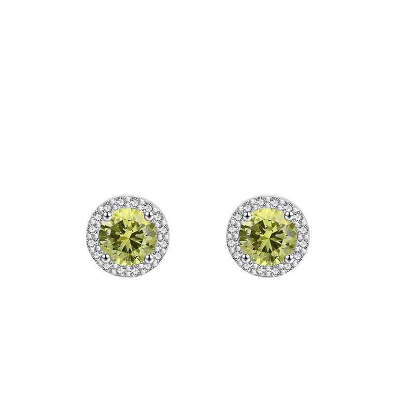 Luxurious S925 Sterling Silver Sparkling Earrings for Women with Zircon Gems