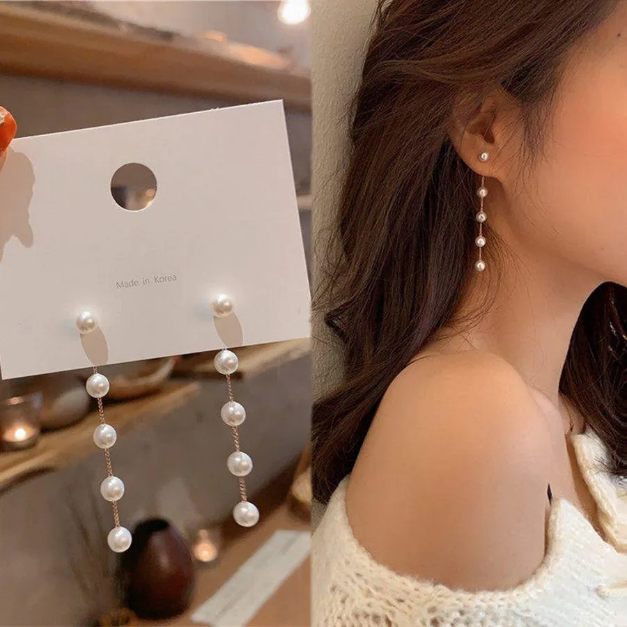 Luxury jewelry Simple Heart Drop Earrings for Women in Gold Color and Silver Color