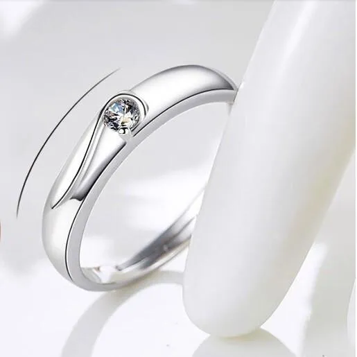 Men's 925 Sterling Silver Wedding Engagement Rings