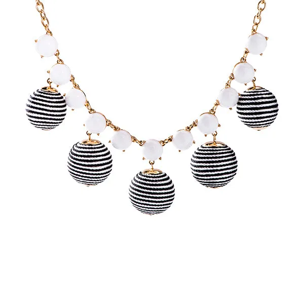 Mimi Threaded Ball Statement Necklace