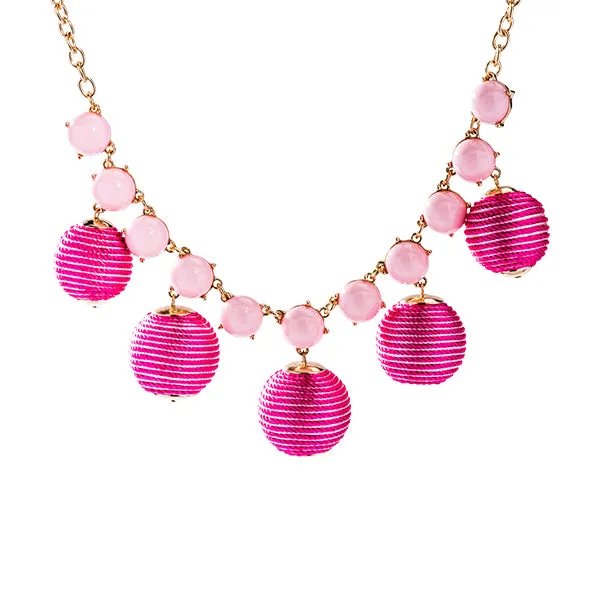 Mimi Threaded Ball Statement Necklace