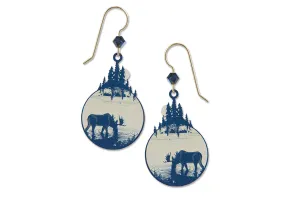 Moose Drinking Water Earrings