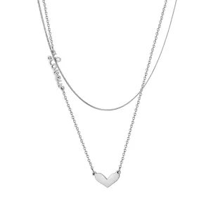 NEHZUS Classic Creative Love Pendant With Double Layer Stainless Steel New Ladies Necklace