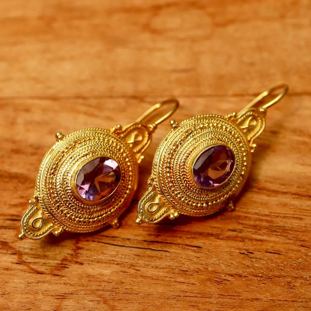 Northumbrian Amethyst Earrings