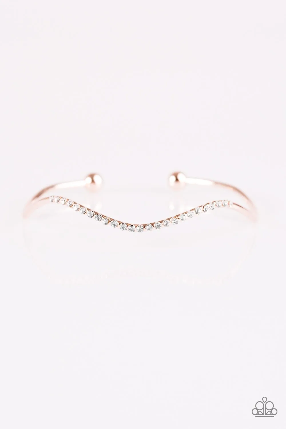 Paparazzi Bracelet ~ No Small Shimmer - Rose Gold