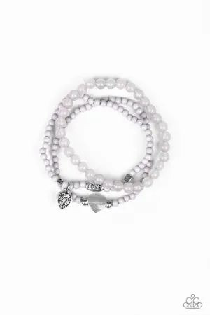 Paparazzi Bracelet ~ Really Romantic - Silver