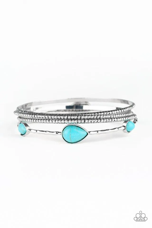 Paparazzi Bracelet ~ Sandstone Storm - Blue