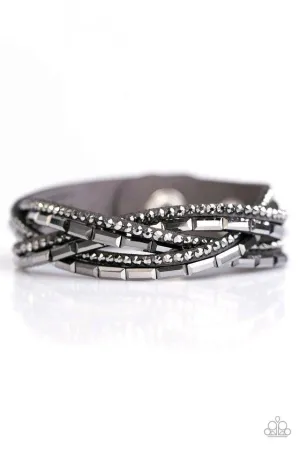 Paparazzi Bracelet ~ Too Cool For School - Silver