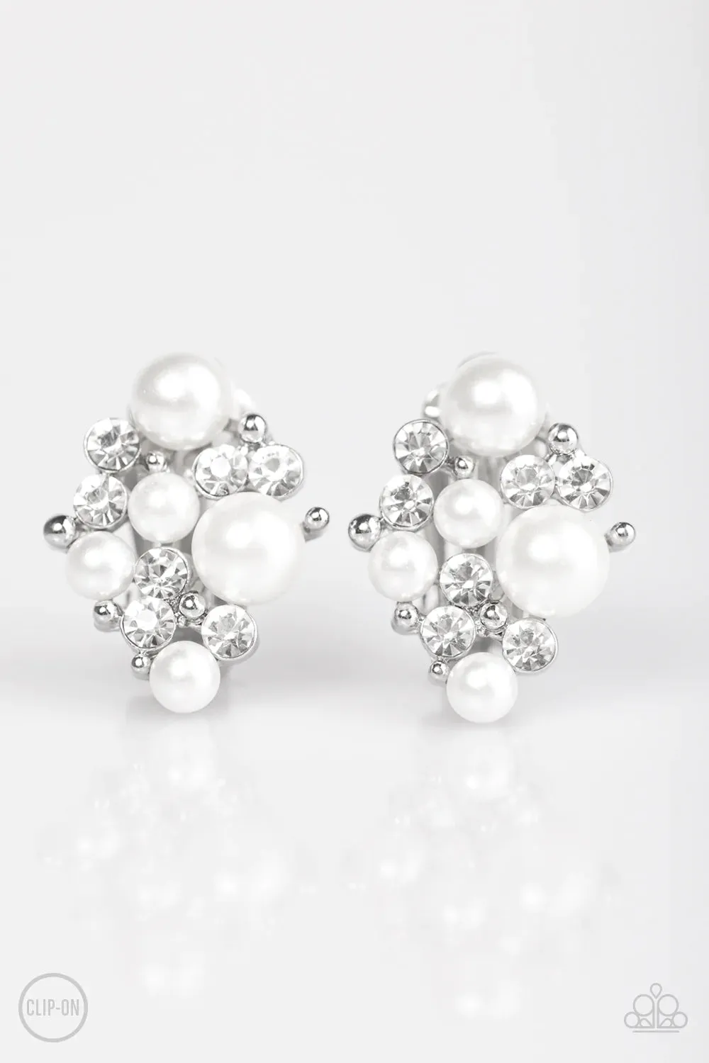 Paparazzi Earring ~ Along For The BRIDE - White