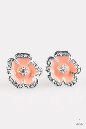 Paparazzi Earring ~ Hibiscus Springs - Orange