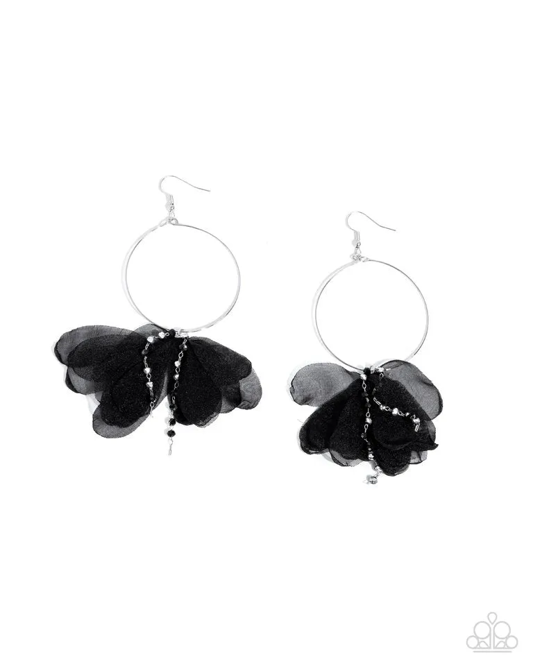 Paparazzi Earring ~ Perennial Perspective - Black