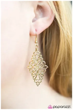 Paparazzi Earring ~ Tender Is The Night - Gold