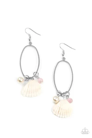 Paparazzi Earring ~ This Too SHELL Pass - Pink