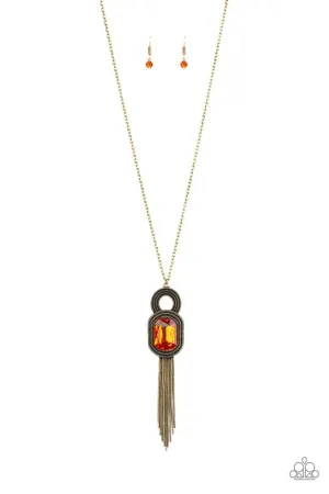 Paparazzi Necklace ~ A Good TALISMAN Is Hard To Find - Orange