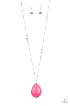 Paparazzi Necklace ~ Desert Meadow - Pink