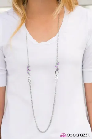 Paparazzi Necklace ~ Endlessly Entwined - Purple