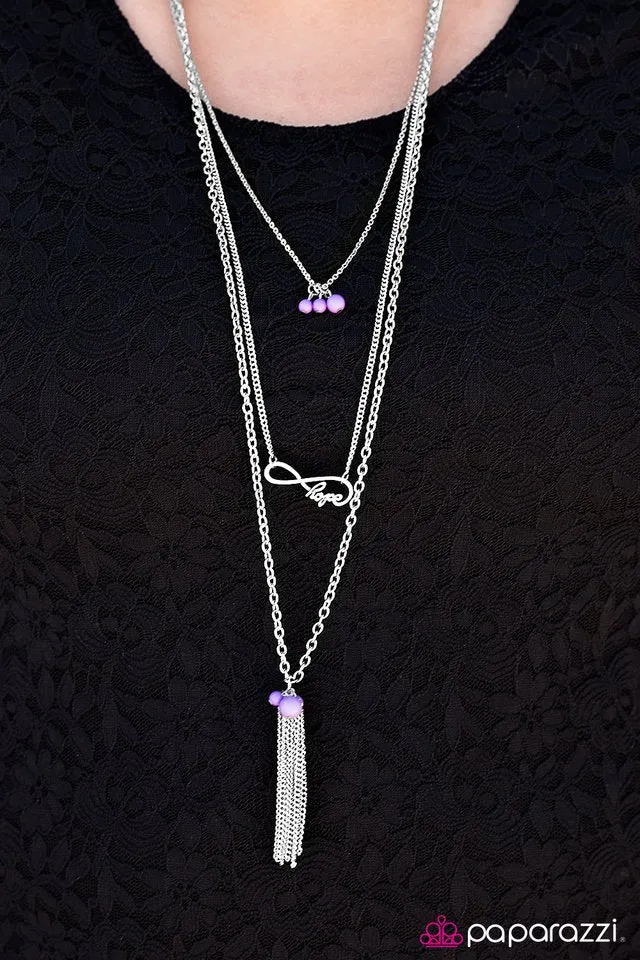 Paparazzi Necklace ~ Never Lose Hope - Purple